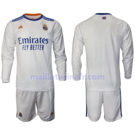 Maillot de Foot Real Madrid Domicile 2021-22 Manches Longues - Enfant
